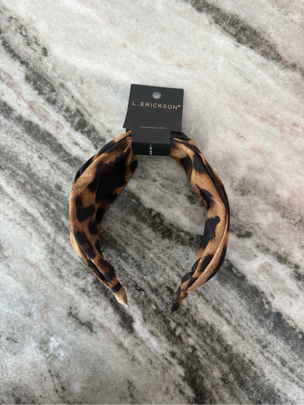 Anthropologie Leopard-Print Knotted Headband - Brown & Black